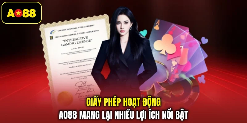 Giấy phép hoạt động AO88 mang lại nhiều lợi ích nổi bật